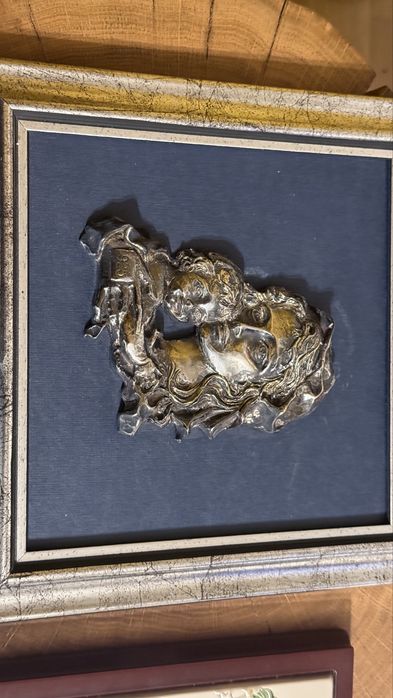 Icoane Fecioara Maria si Pruncul (una argint si una argintata).