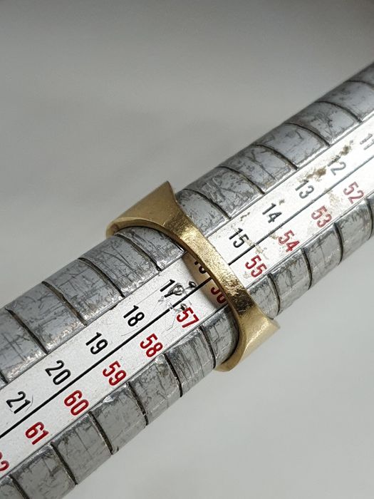 Inel din aur 14K cu zirconiu și mesaj „Seni Seviyorum” – mărimea 56