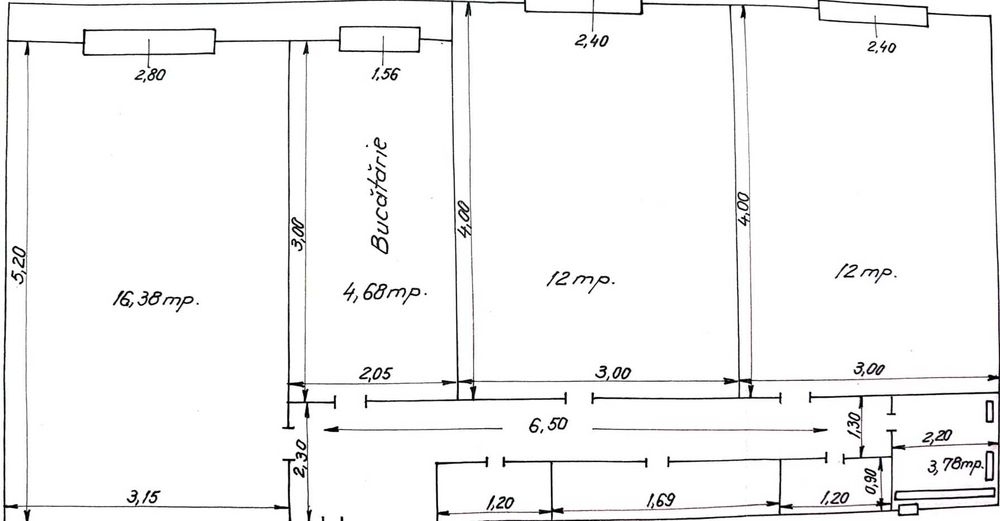 Apartament 3 camere Valea Roșie, 70 mp, bloc Turn etaj 5  - Proprietar