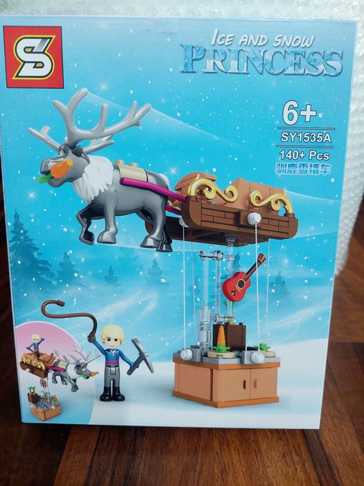 Set de constructie personaje Frozen, Kristoff si Sven cu saniuta, 6+