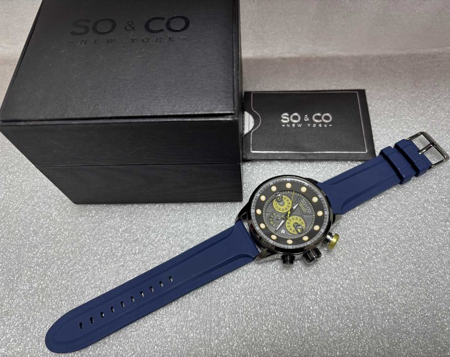 Перфектен! Мъжки Часовник SO&CO New York Хронограф