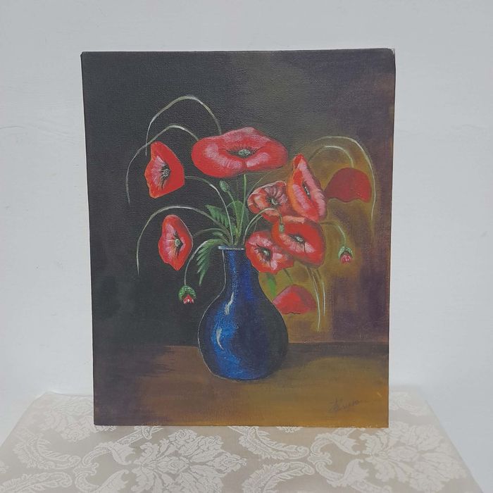 Esență de Vară" – Pictură Originală cu Maci