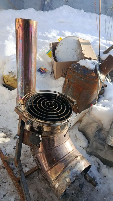 Печка для приготовления на дровах