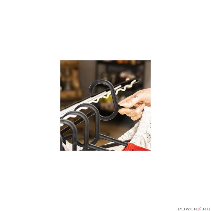 Uscator de rufe metalic, 4 aripi pliante, suport umerase, 27m, Sepio