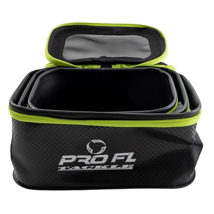 Set 3 cutii PRO FL cu capac feeder Eva