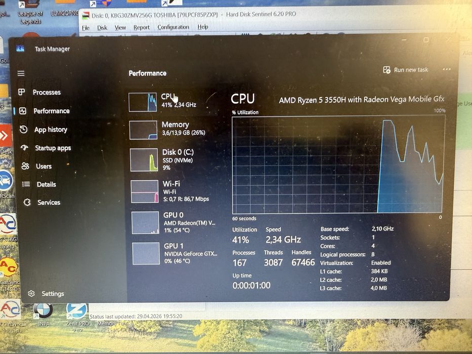 Laptop hp gtx 1050, ryzen 5