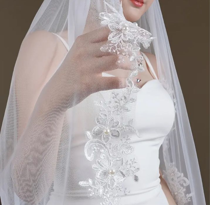 Voal ivory/bej scurt