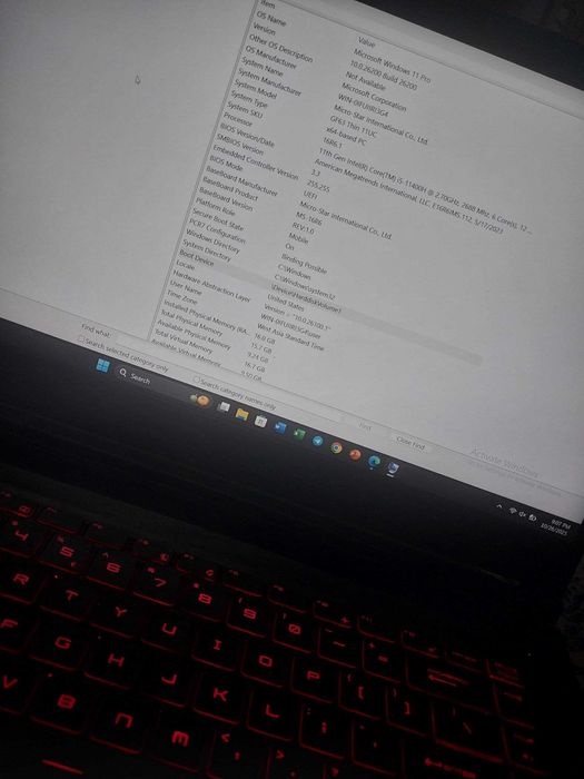 MSI GF63 Thin 11UC – A’lo Holatda, 16GB RAM, RTX 3050