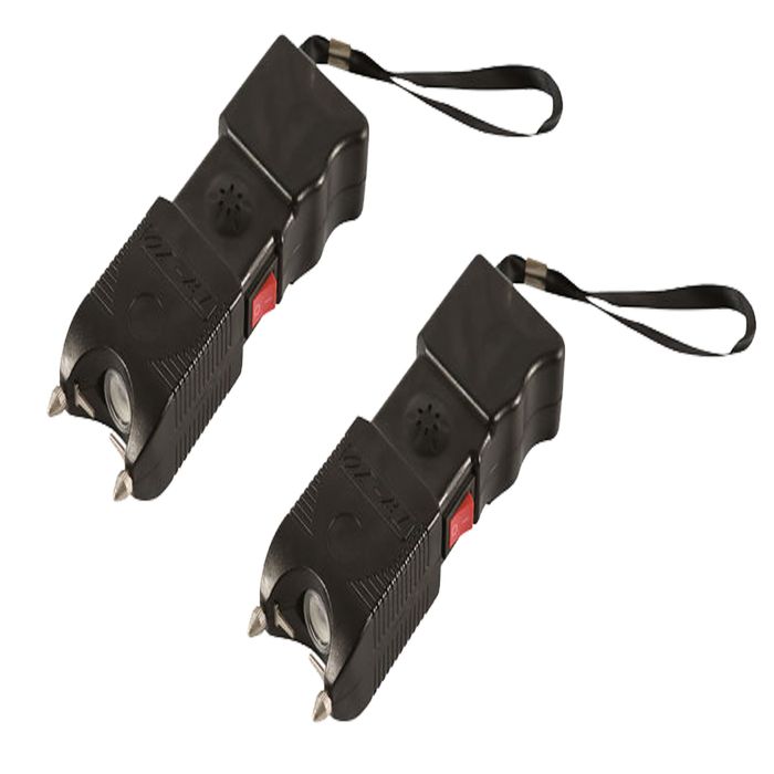 Set doua electrosocuri de autoaparare IdeallStore®, TW-10,negre,400 KV