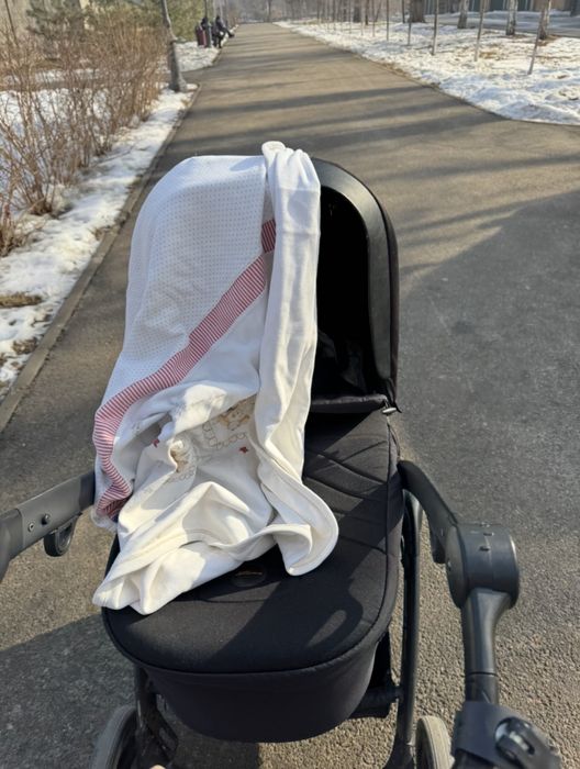 Коляска 2 в 1. Люлька и прогулочный блок