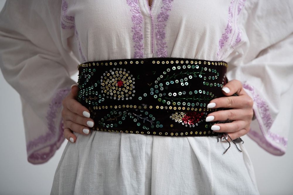 Brâu/curea /costum traditional/popular/cusut manual /folclor