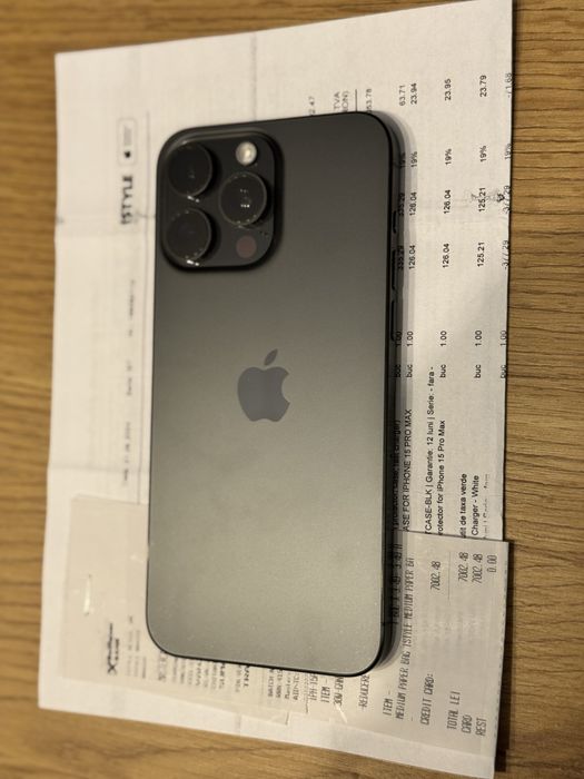 iPhone 15 Pro Max 256GB Black Titanium + Garantie iStyle !