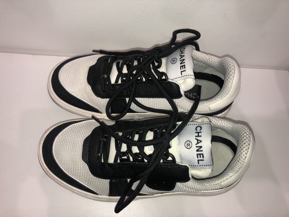 Стильные модные кроссовки. Шанель кожа