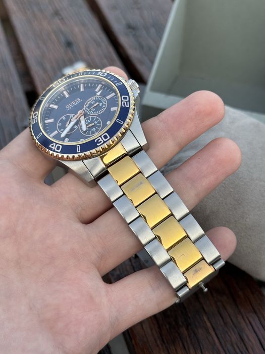 Ceas Guess Original W072G3 Full Box Gold&Silver Waterproof