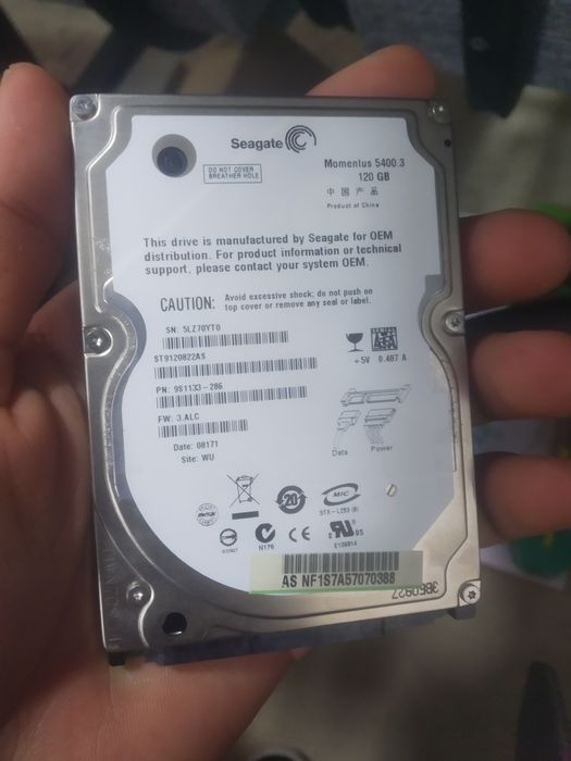 hdd 120 gb noutbuk uchun