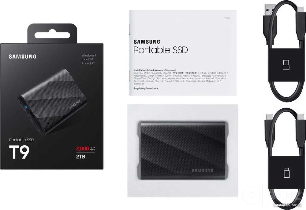 (Новый)2000 ГБ Внешний SSD Samsung T9