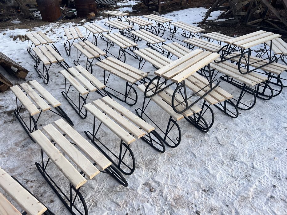 Sanie din metal pentru copii si adulti