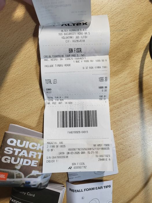 Casti Noi Jbl tour pro 3