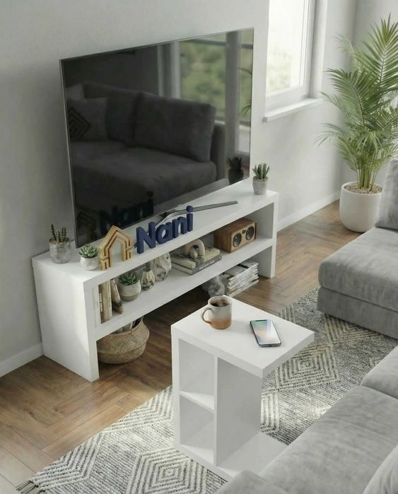 Журнальный стол + ТВ-тумба. Гармония в скандинавском стиле.