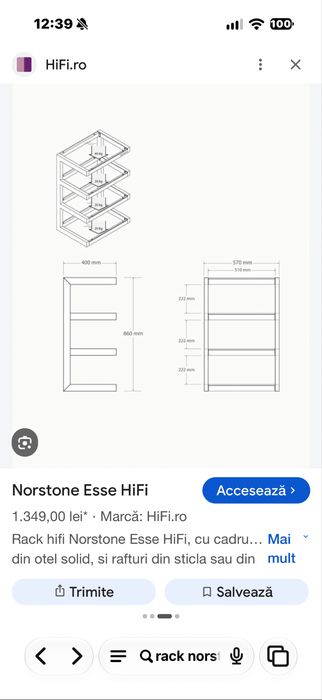 Rack audio Norstone Esse Hifi