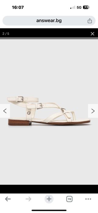 Кожени сандали Guess Tamper