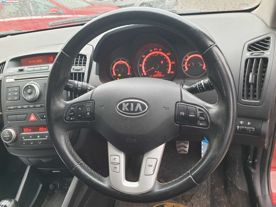 Volan Piele 3 Spite cu Comenzi Fara Airbag Kia Ceed FL Facelift 2010 - 2013 [K1344]