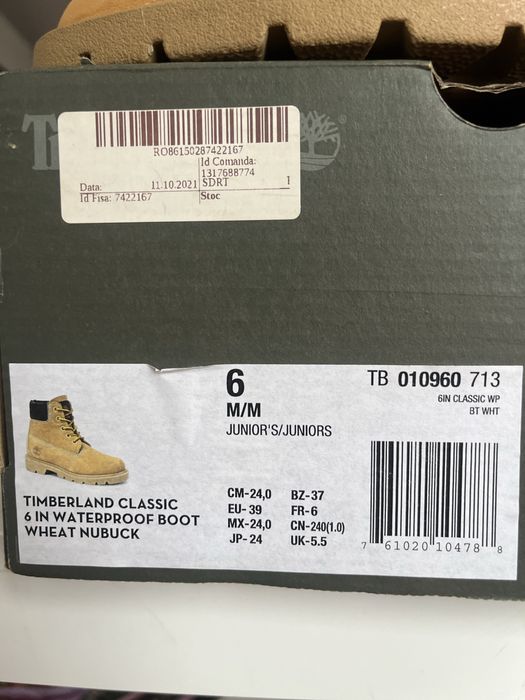 Timberland Classic 6-Inch Waterproof Boot Wheat Nubuck