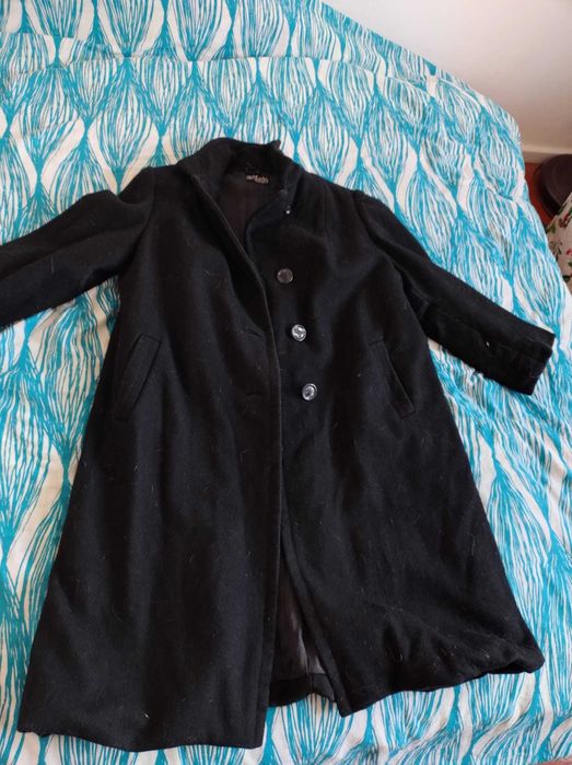 Palton lana negru clasic