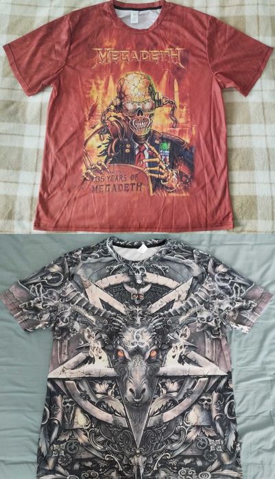 Тениски с двойна щампа (лице,гръб) и  гумирана щампа