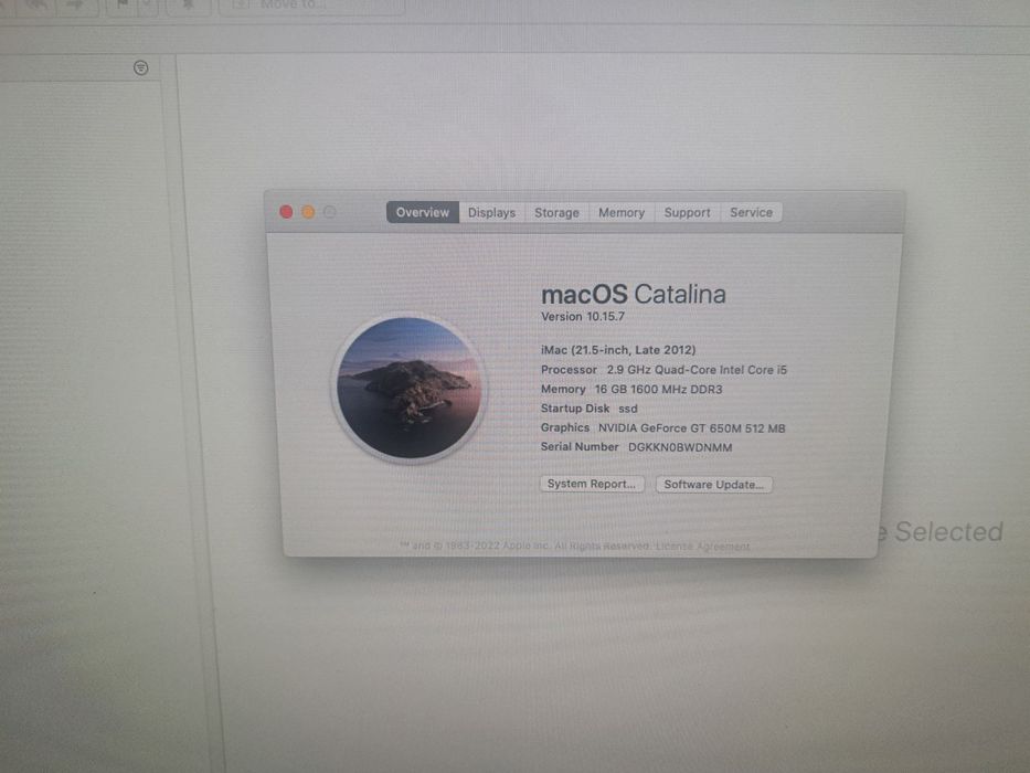 imac late 2012 2013 21,5 inch 2,9Ghz i5 16gb ram 1Tb SSD macbook pro 2014
