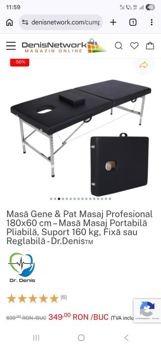 Masa de masaj portabila