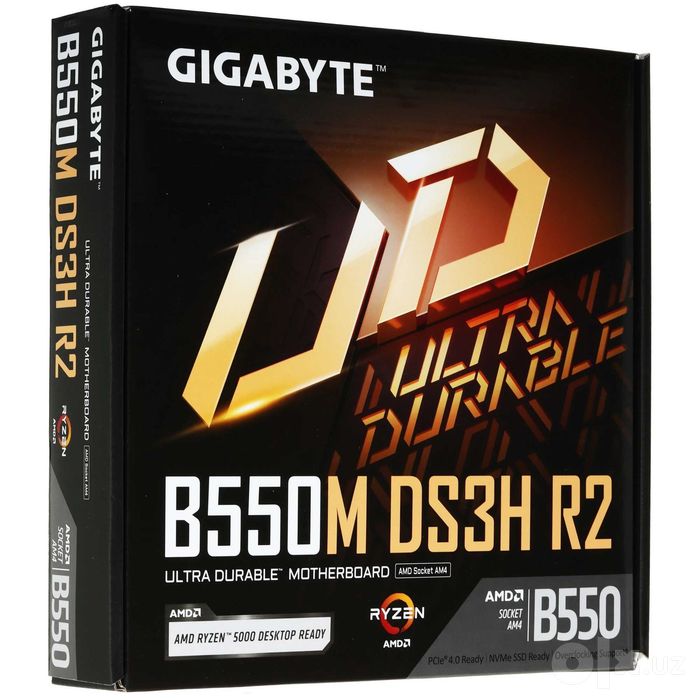 - Материнская плата Gigabyte AM4 B550M DS3H R2 DDR4