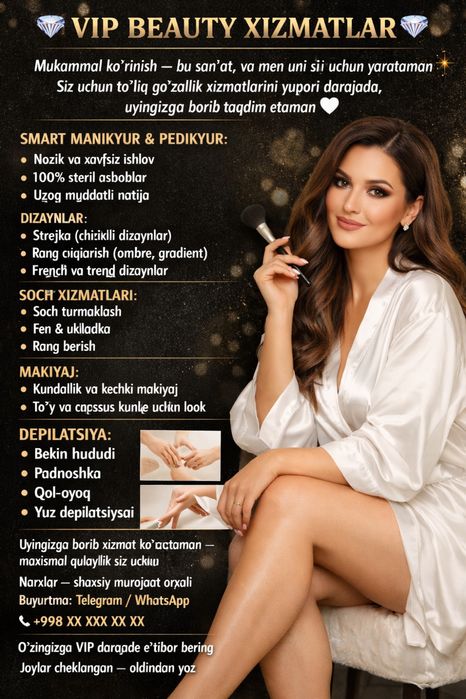 Vip beauty xizmatlari