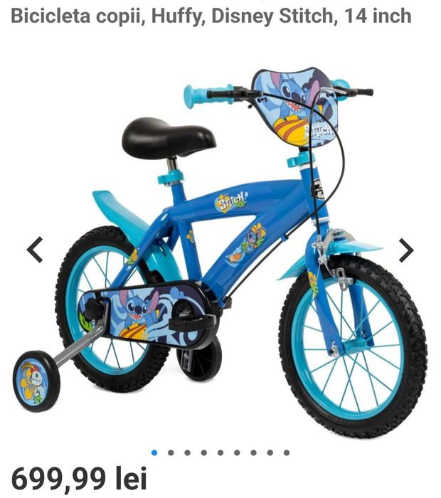 Bicicleta copii, Huffy, Disney Stitch, 14 inch