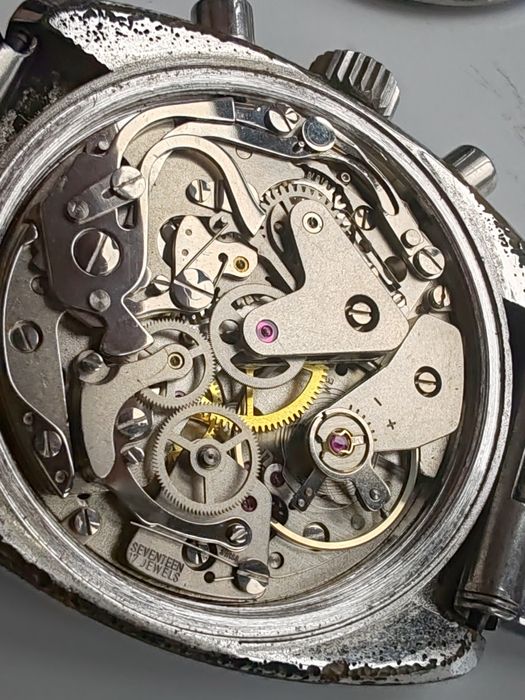 Ceas Lanco Chronograph Panda Dial 37,5 x42 mm Funcționează Impecabil!