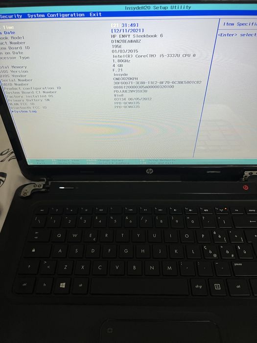 Laptop Hp envy 6-1200el