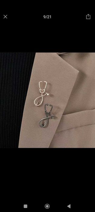 Медицинский брошка металлические значки, на одежду сердце