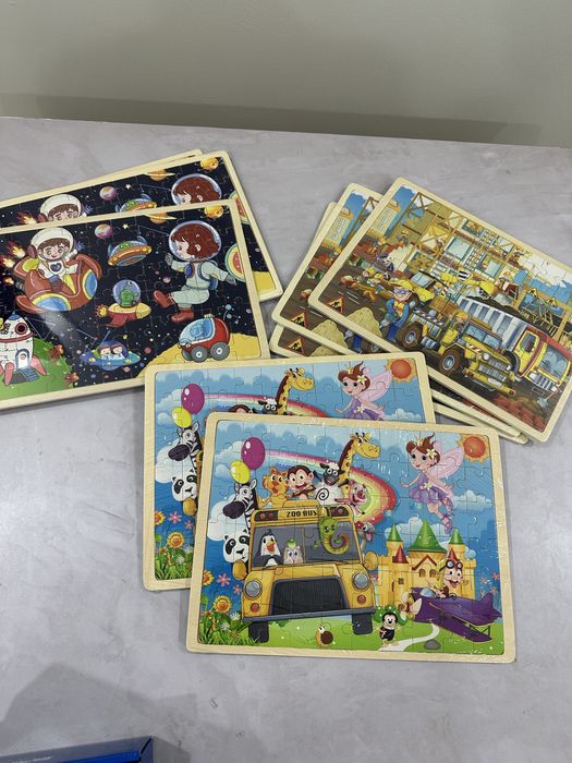 Деревянные развивающие пазлы