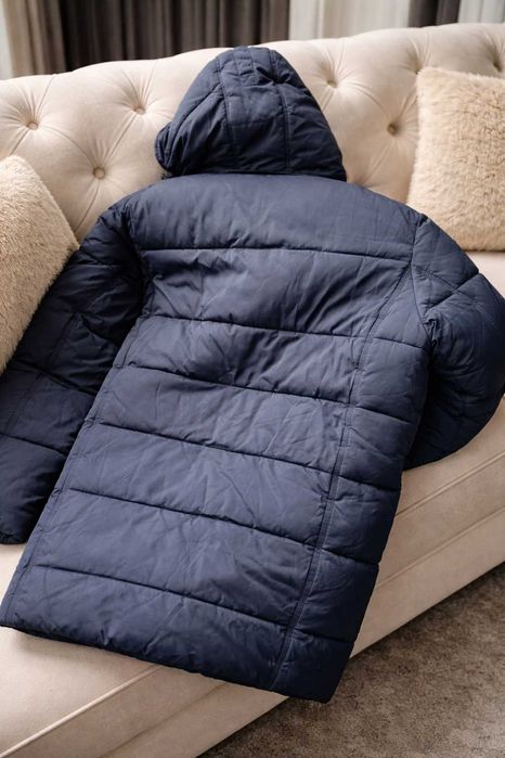 мъжко яке зимно ново тъмно синьо дебело дълго