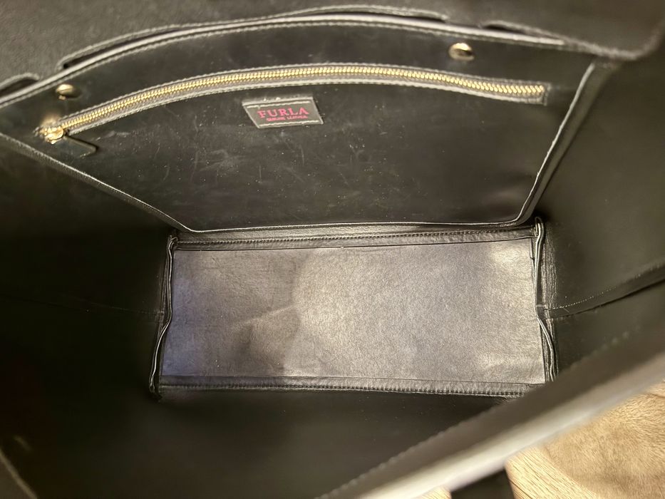 Geanta neagra piele FURLA