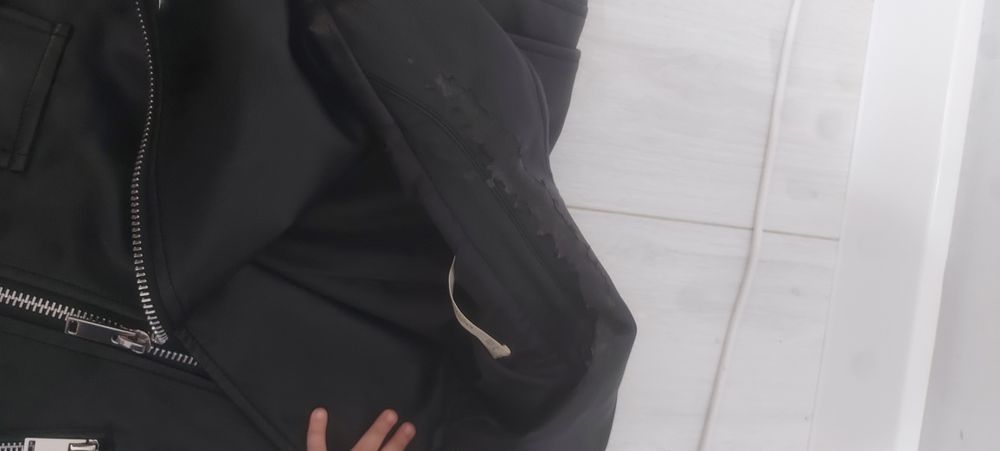 Кожаный пиджак бу экокожа