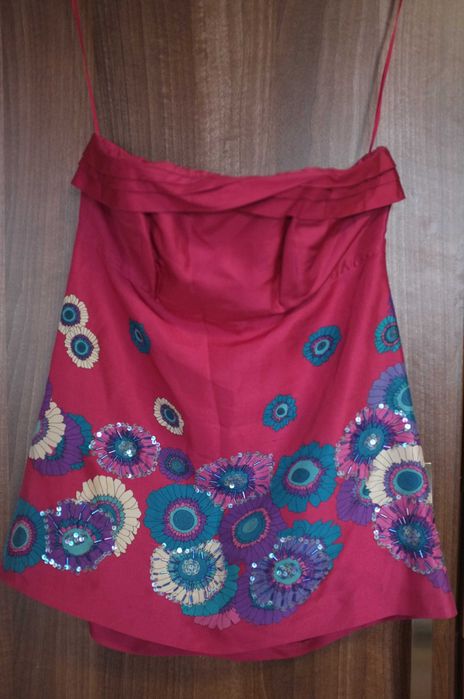 Нов елегантен топ от 100% коприна, марка Belle с етикет, размер 34/8