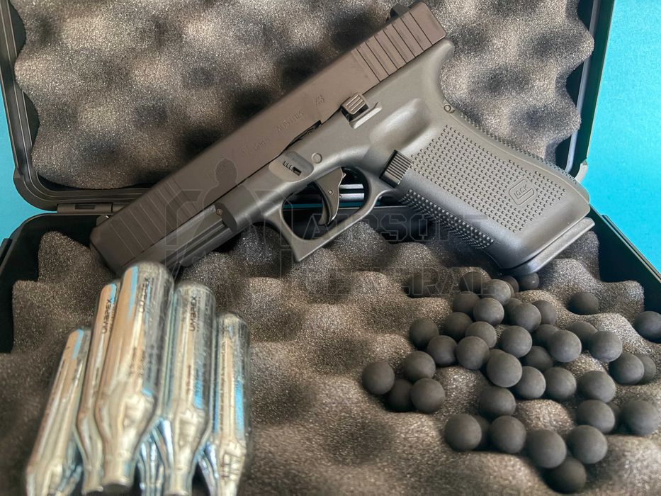 Pistol paintball cu bile cauciuc puternic Glock 17Gen5 calibru.43 5joules nou Airsoftgeneral