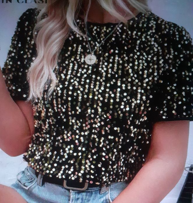 Bluza Dama cu Paiete Marime 3XL Nou