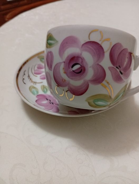 Чайные фарфоровые пары, винтаж СССР