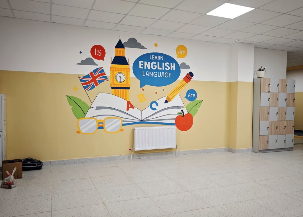 Роспись стен в школах и садиках