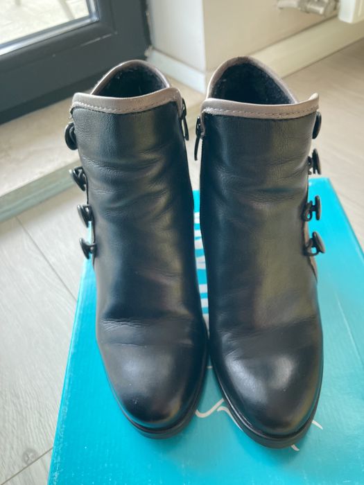 Botine ghete imblanite piele naturala, marimea 36