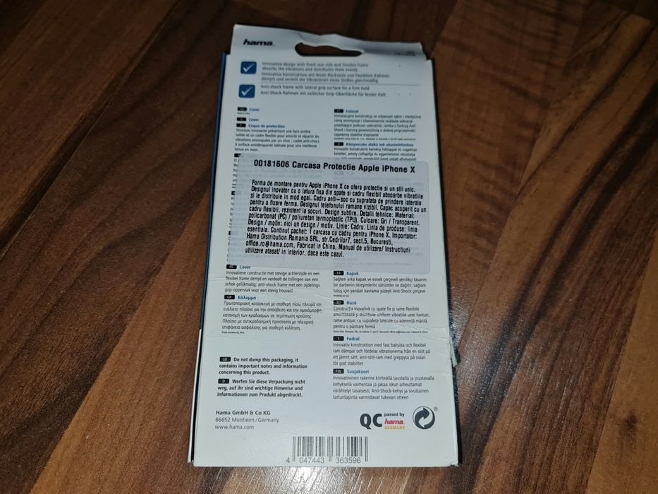 Husa hibrid antisoc originala Hama Cover Apple iPhone X iPhone Xs