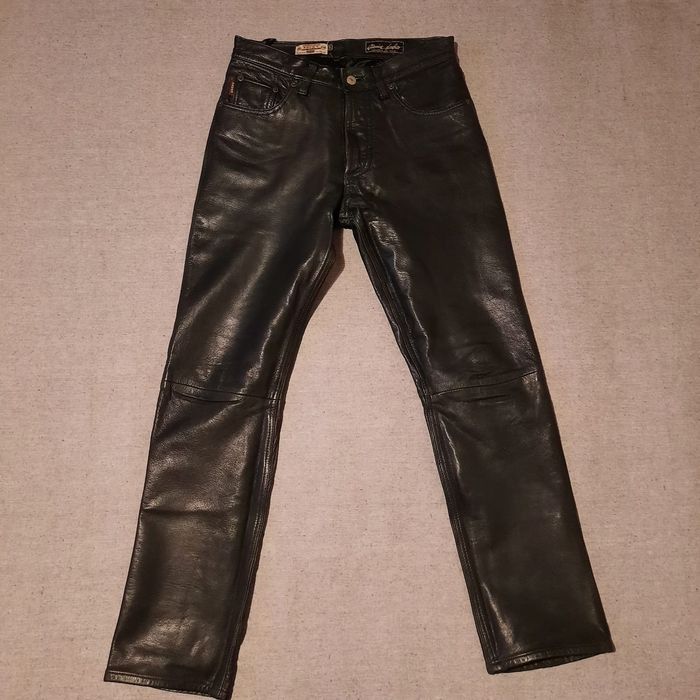Pantaloni Moto Piele Naturala Premium "Rocky" - Marimea S - Stare Impecabila!