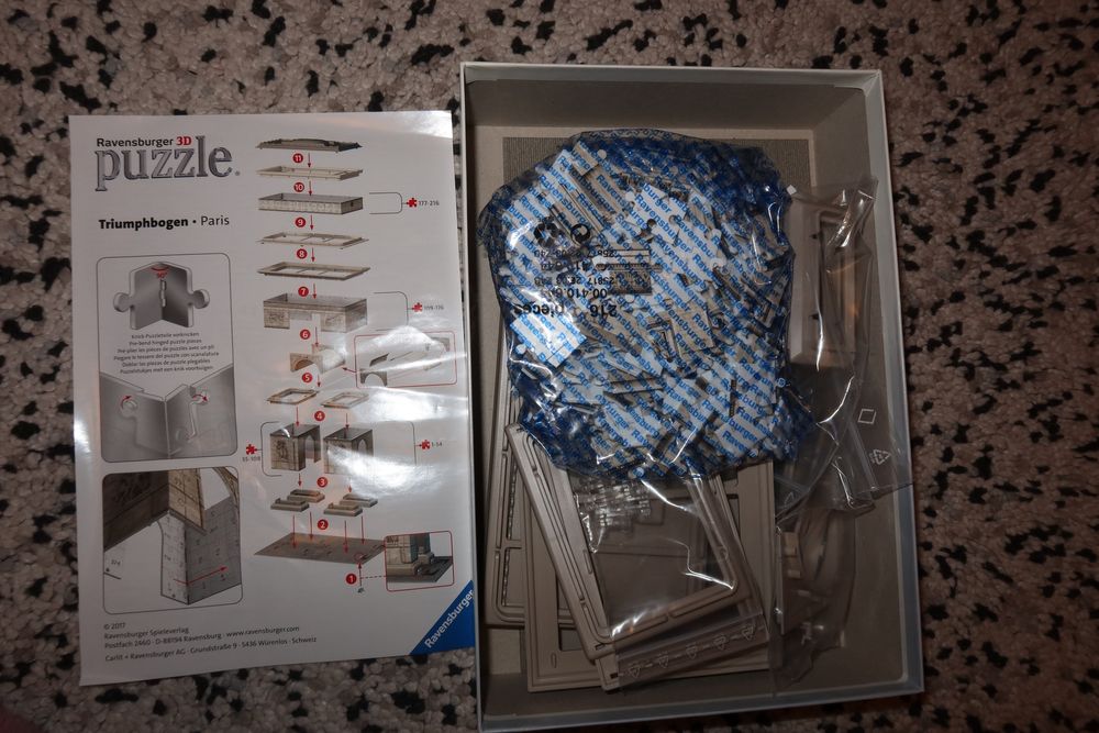 3D пъзел Ravensburger – Arc de Triomphe (216 части)